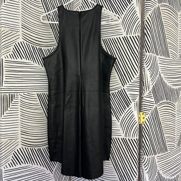 Short Black Leather Dress (never worn) - Picture 2 of 3